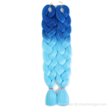 32 Inch 330G Premium Fiber Two Colored Jumbo Ultra Braiding Synthetic Hair Extensions